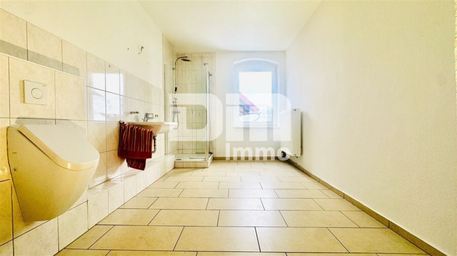 Wohn-/Hofensemble mit Einfamilienhaus, 2x Hofgebäude und altengerechter Bungalow - Haupthaus OG Badezimmer / Dusche / Wanne / Urinal